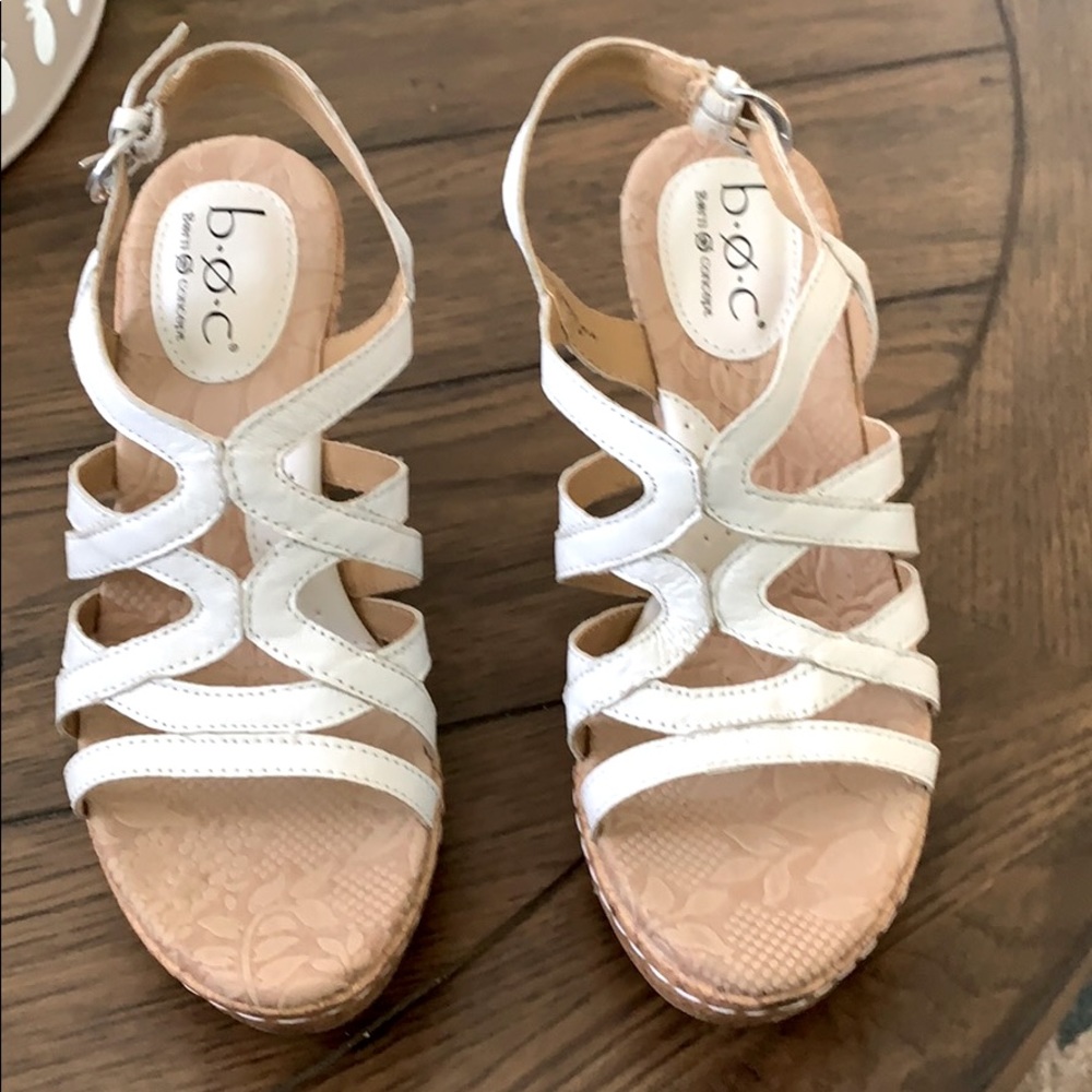 COPY - White sandal wedge heels